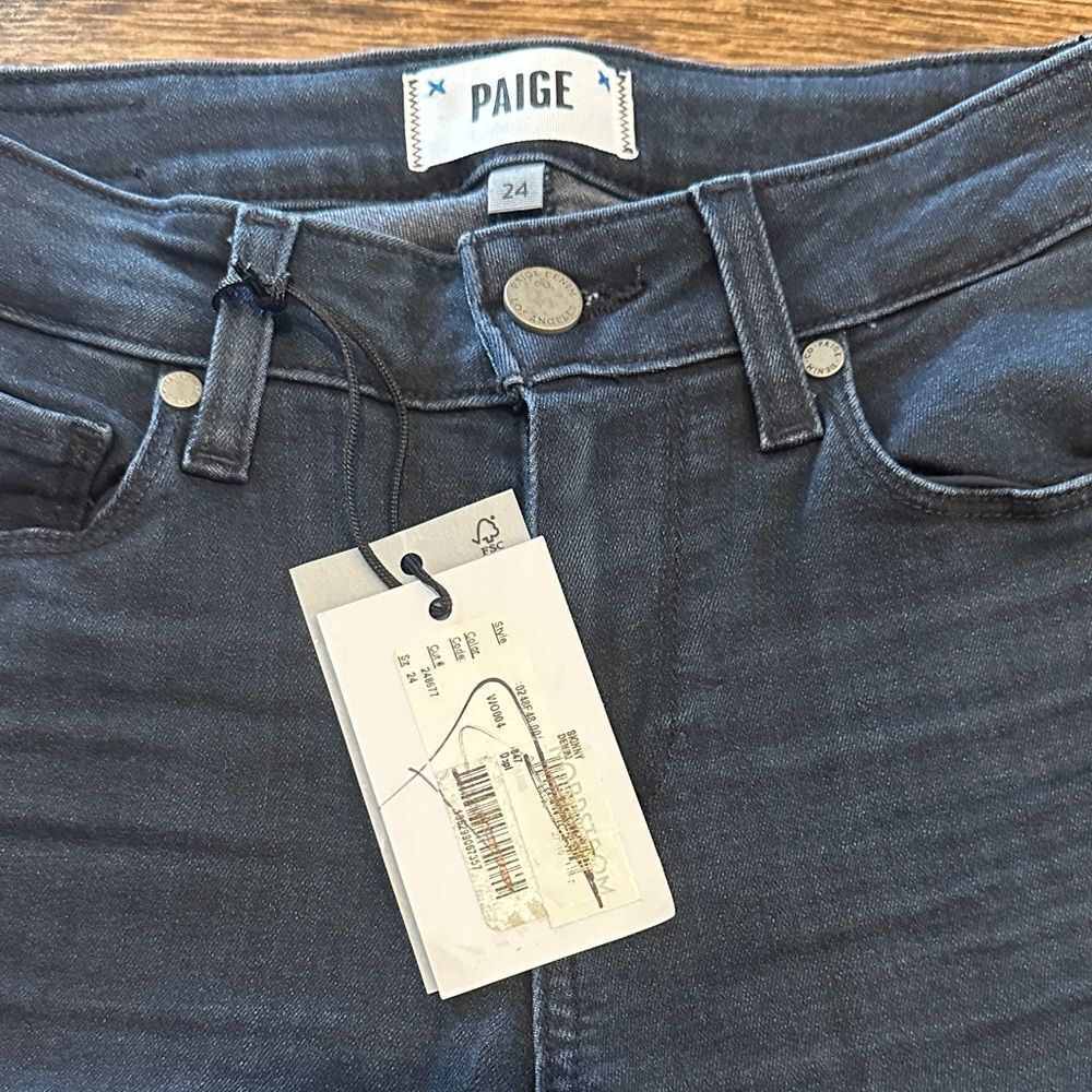 PAIGE Women's Midnight Blue Skyline Skinny Jeans Sz 24 NWT - Picture 2 of 3
